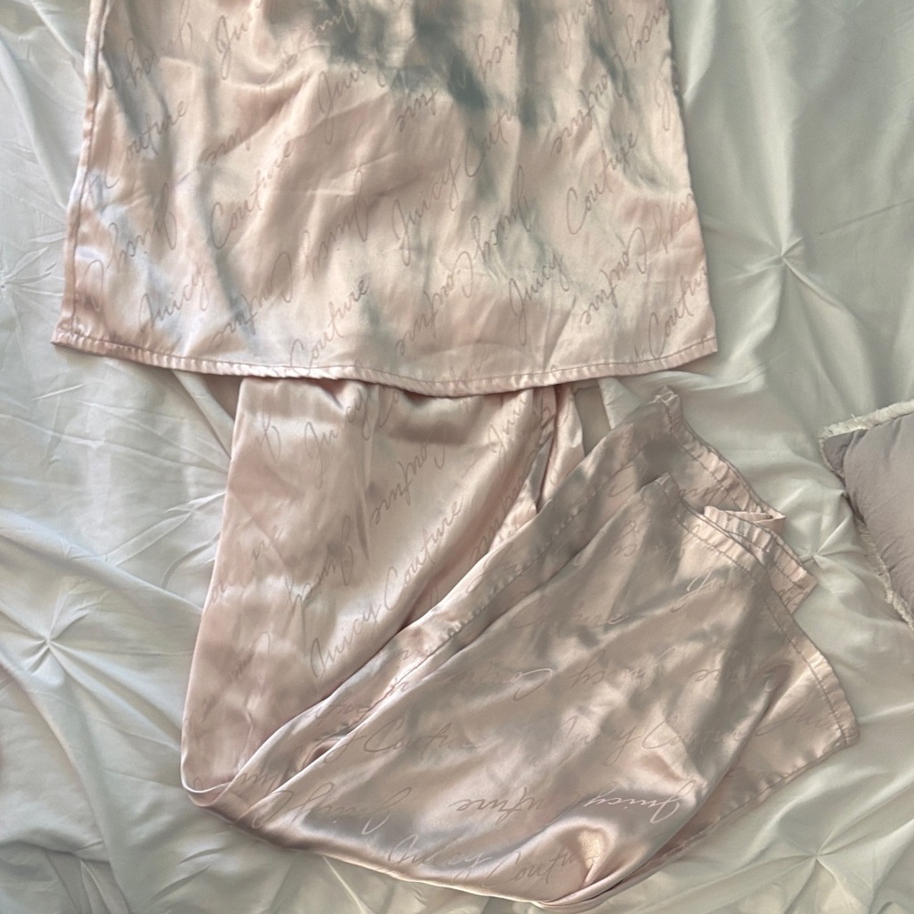 Juicy Couture Light Pink Satin Pajama Set